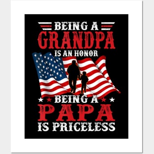 Being Grandpa is an Honor Being Papa is Priceless Father Dad Posters and Art